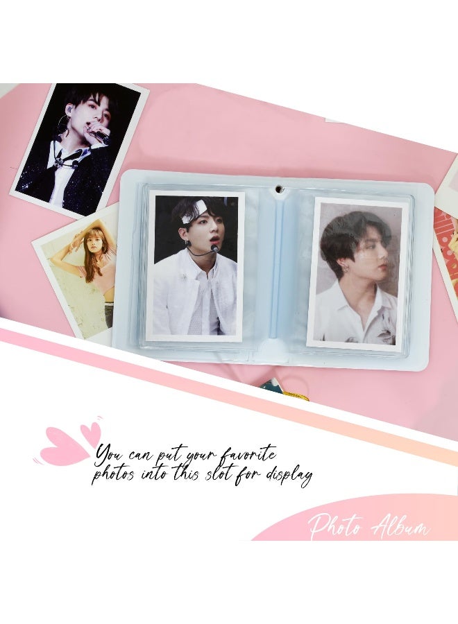 Babyfond 3 Inch Mini Photo Album Kpop Photocard Binder, Butterfly Hollow Photocard Holder Book, Business Card Book Holder, Photocard Sleeves 40 Pockets (Pink) - Image 2